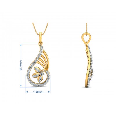 Charvi Designer Diamond Pendant Set